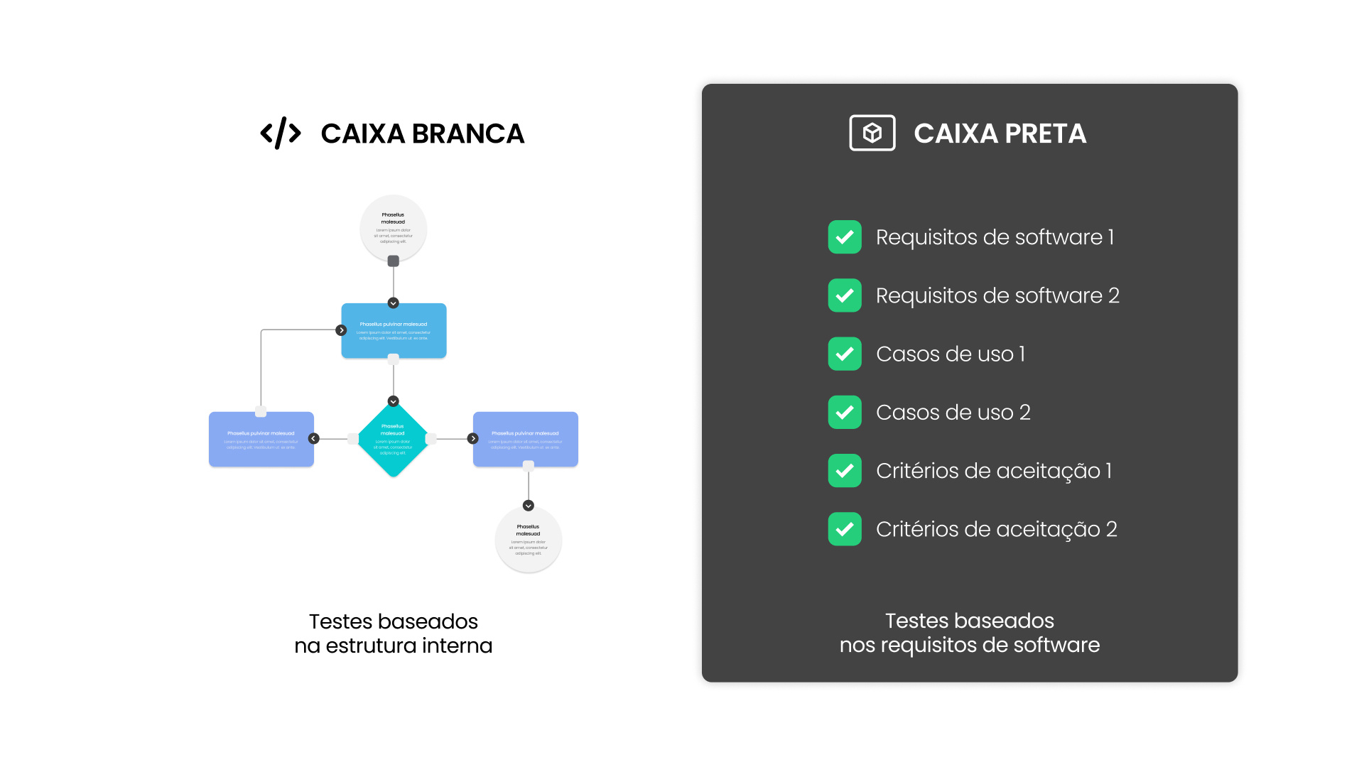 teste de caixa branca e caixa preta da engenharia de software