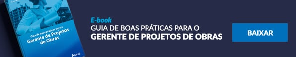 CTA para um ebook de gerente de projetos de obras