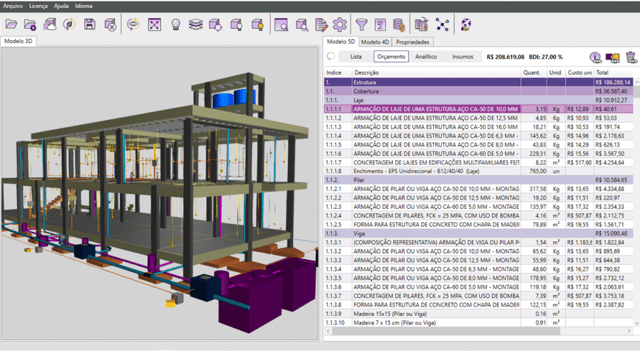 interface QiVisus BIM 5D