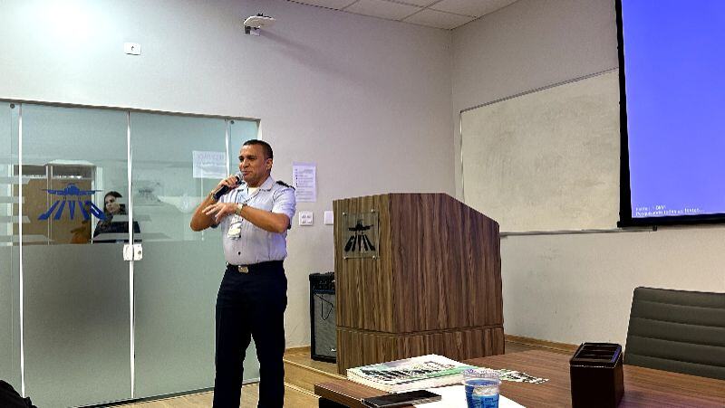 Coronel engenheiro Frank Cabral de Freitas Amaral, chefe do Centro de Estudos e projetos de Engenharia da Aeronáutica no Workshop bim do ITA